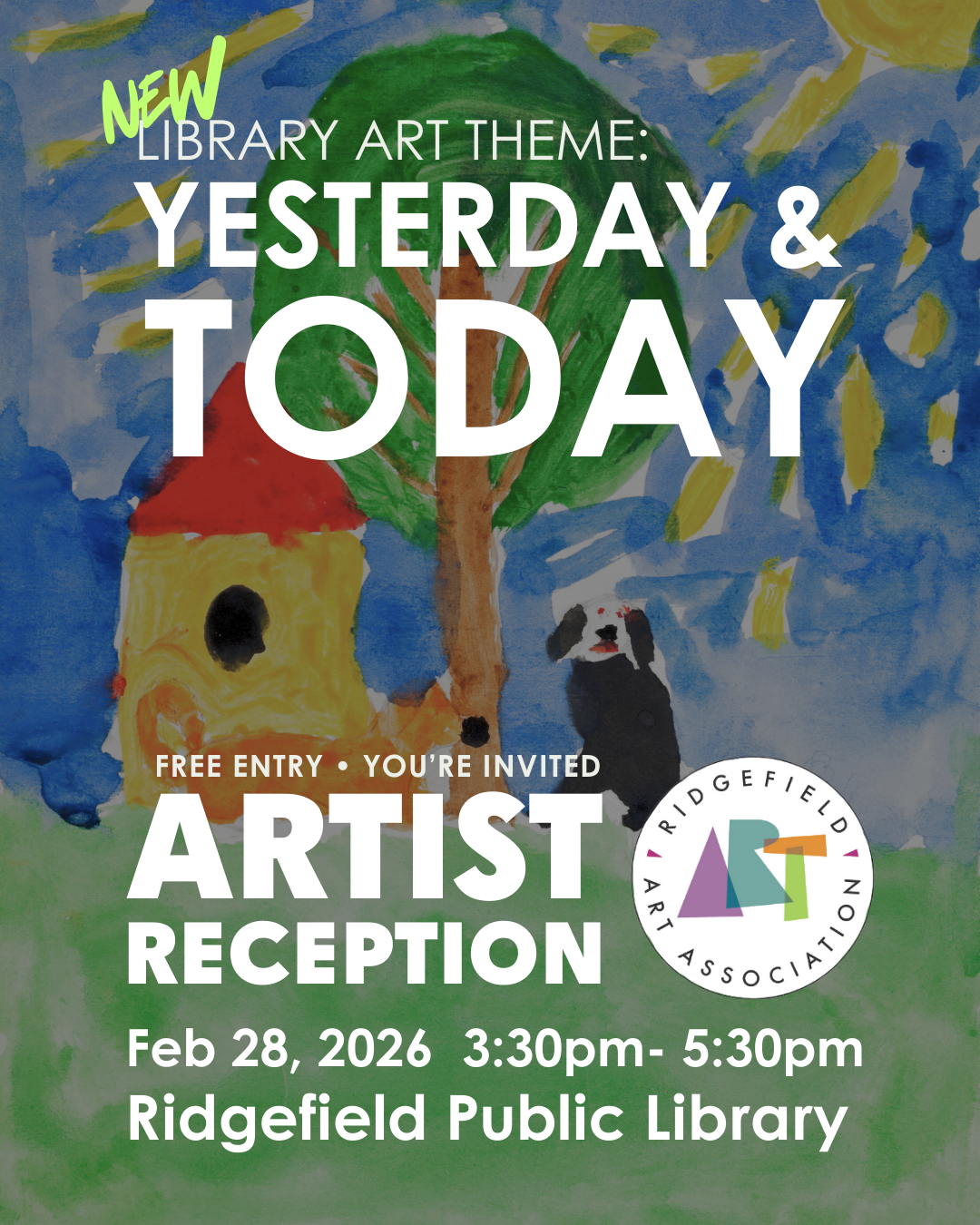 RAA Hangs Artwork to honor RYAM at Local Library Show in Tandem with Online Gallery 