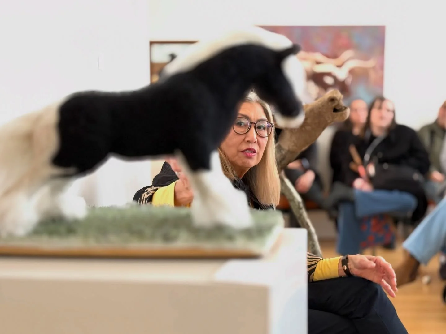 Yesterday at Art at the Cave, in downtown Vancouver, we had the opportunity to learn about needle felting from Ridgefield Art Association member and artist, Jeannette Fedorka. Jeannette is self-taught, and creates incredible artwork using this unique