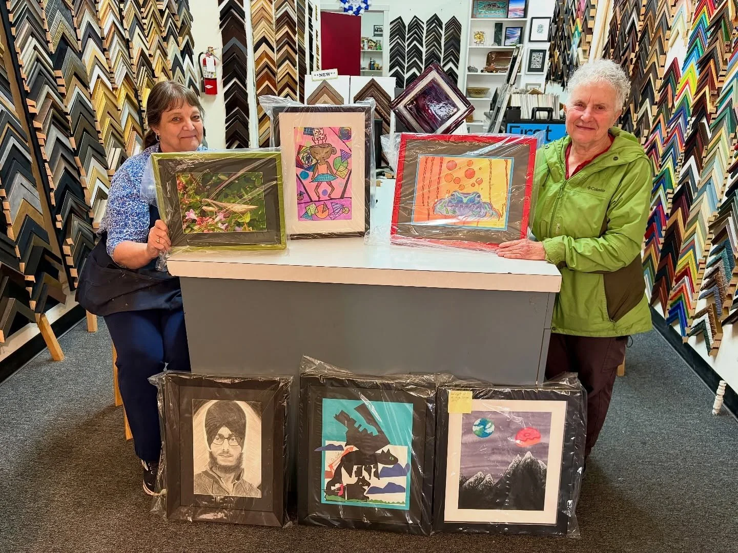 The Ridgefield Art Association would like to give a big thank you to Elizabeth Steinbaugh, owner of the Aurora Gallery in downtown Vancouver.
She generously framed six pieces of student art for the celebration of Ridgefield Youth Arts Month. These si