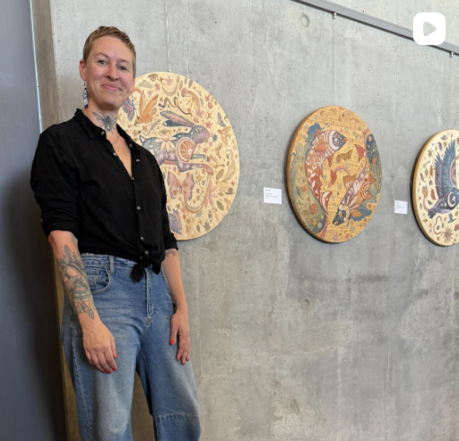 Vancouver Community Library Art Reception for member Hill Kent 