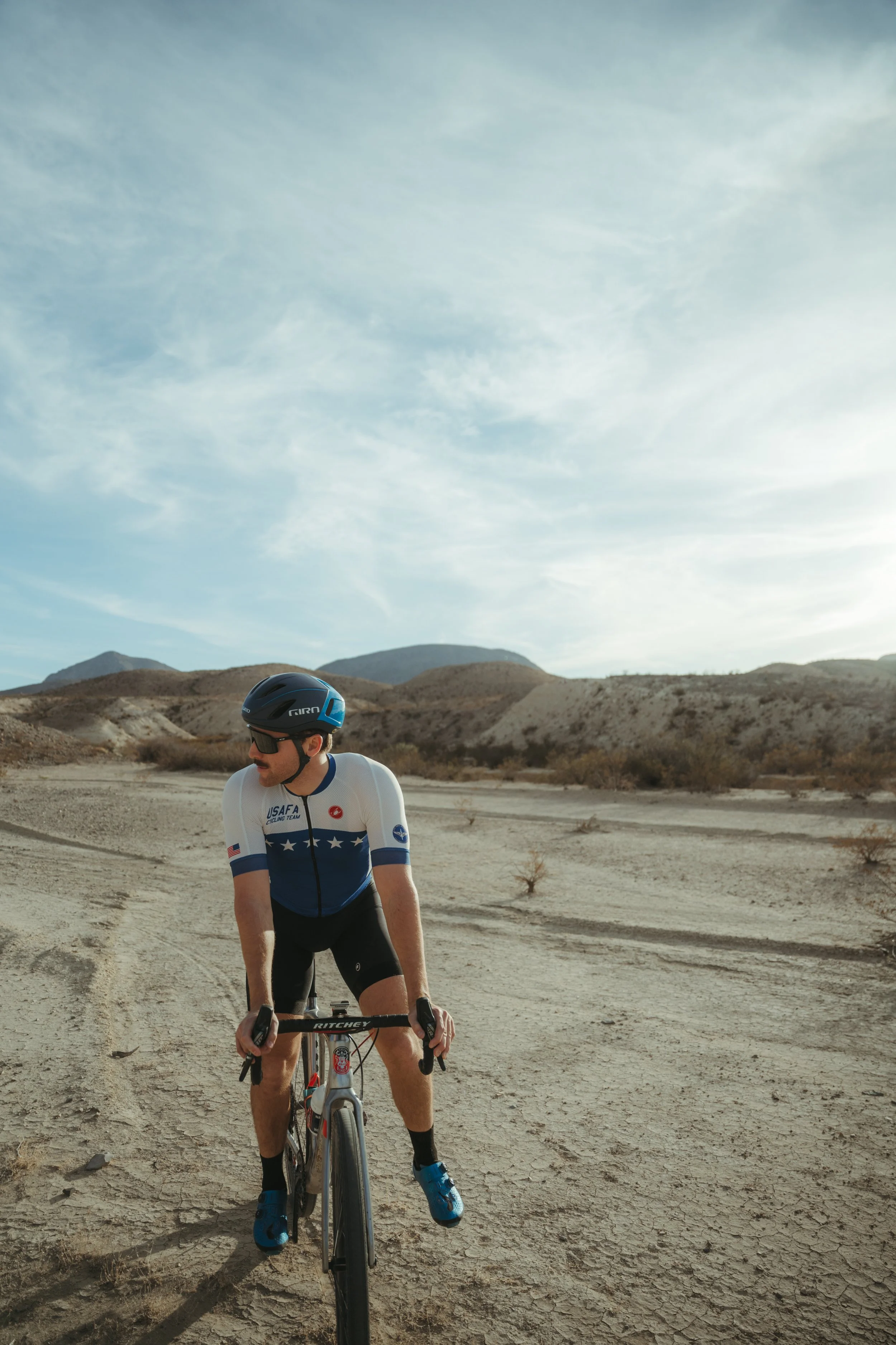Riding in the middle of the desert near Big Bend National Park, TX