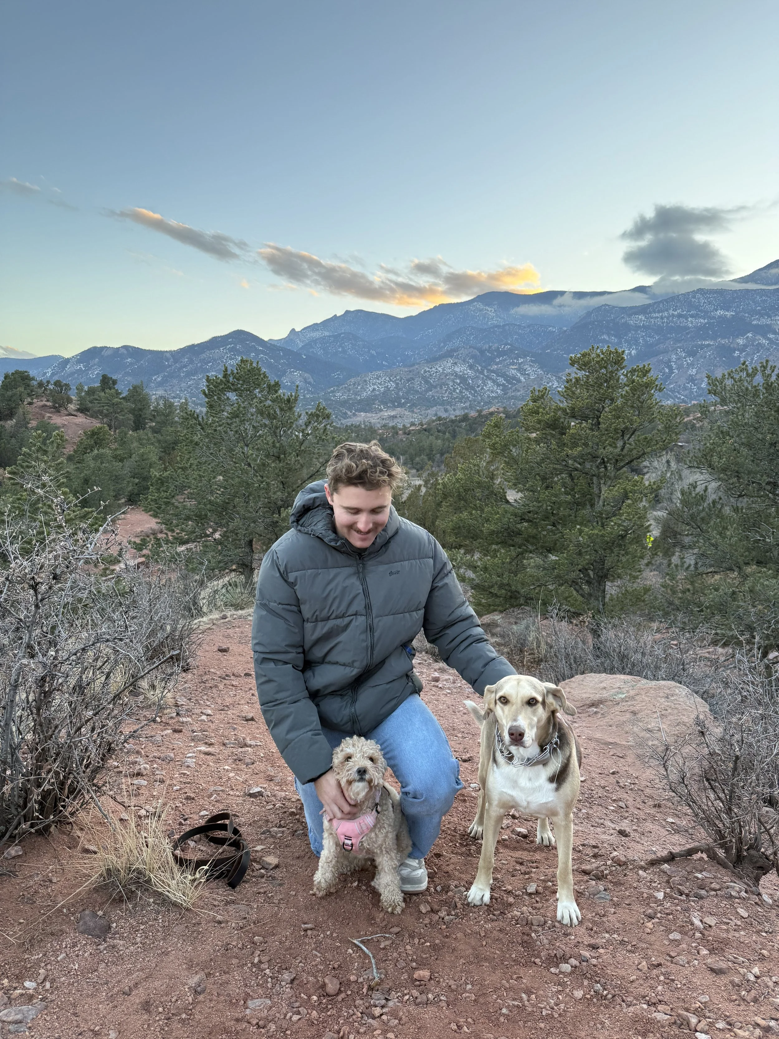 Taking Josie & Polly for a walk at Garden of the Gods, right behind Daniel’s parents’ house in CO