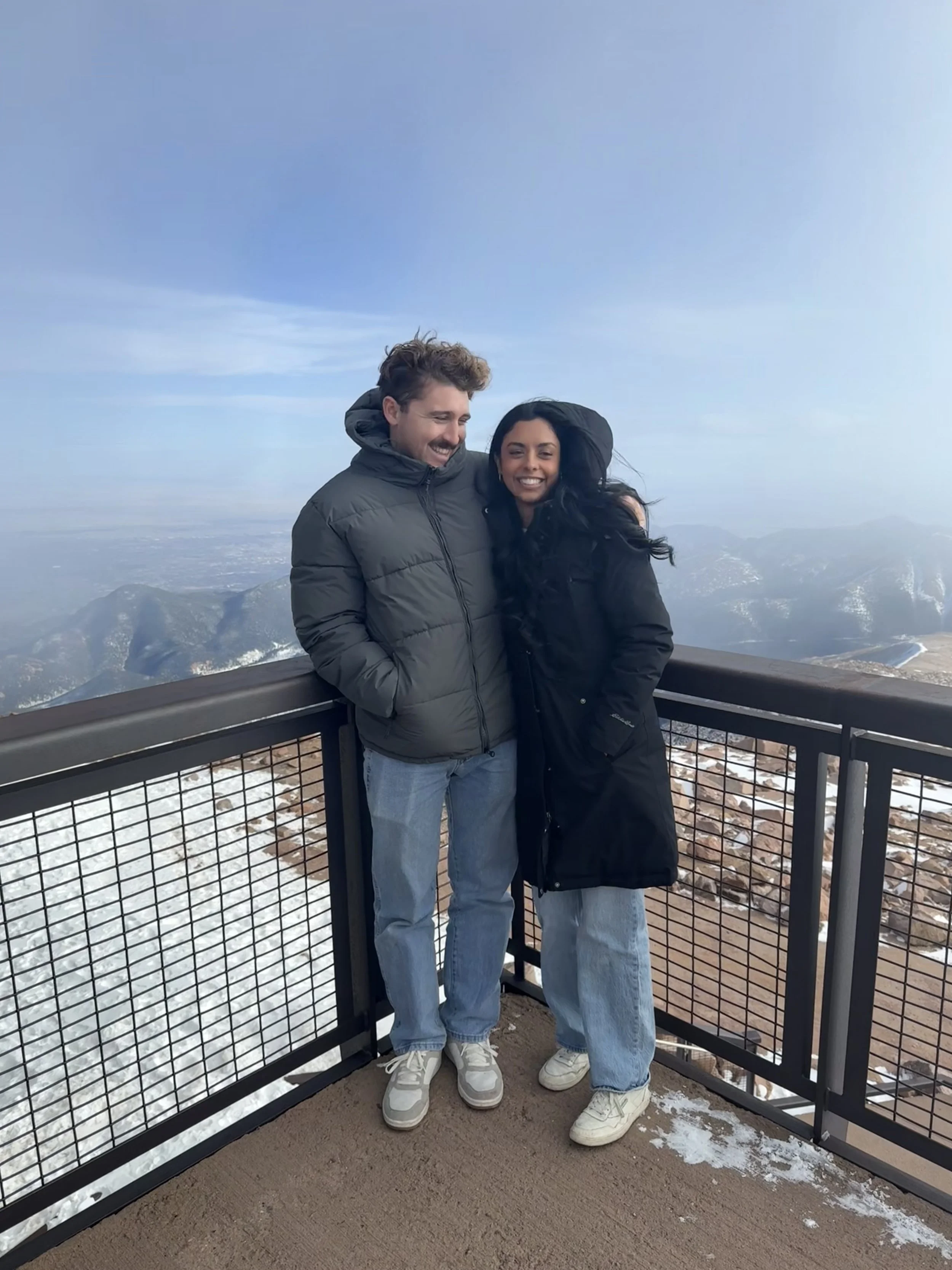 Meeting Daniel’s parents! December 2024, taken at the top of Pike’s Peak