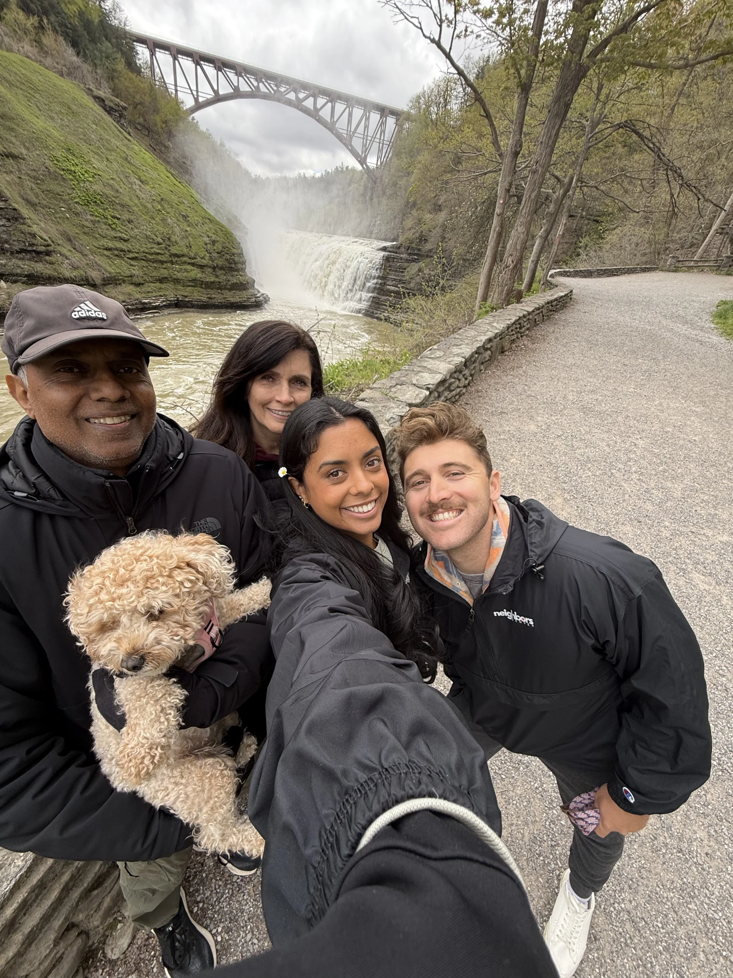 Double date + Josie at Letchworth State Park in NY
