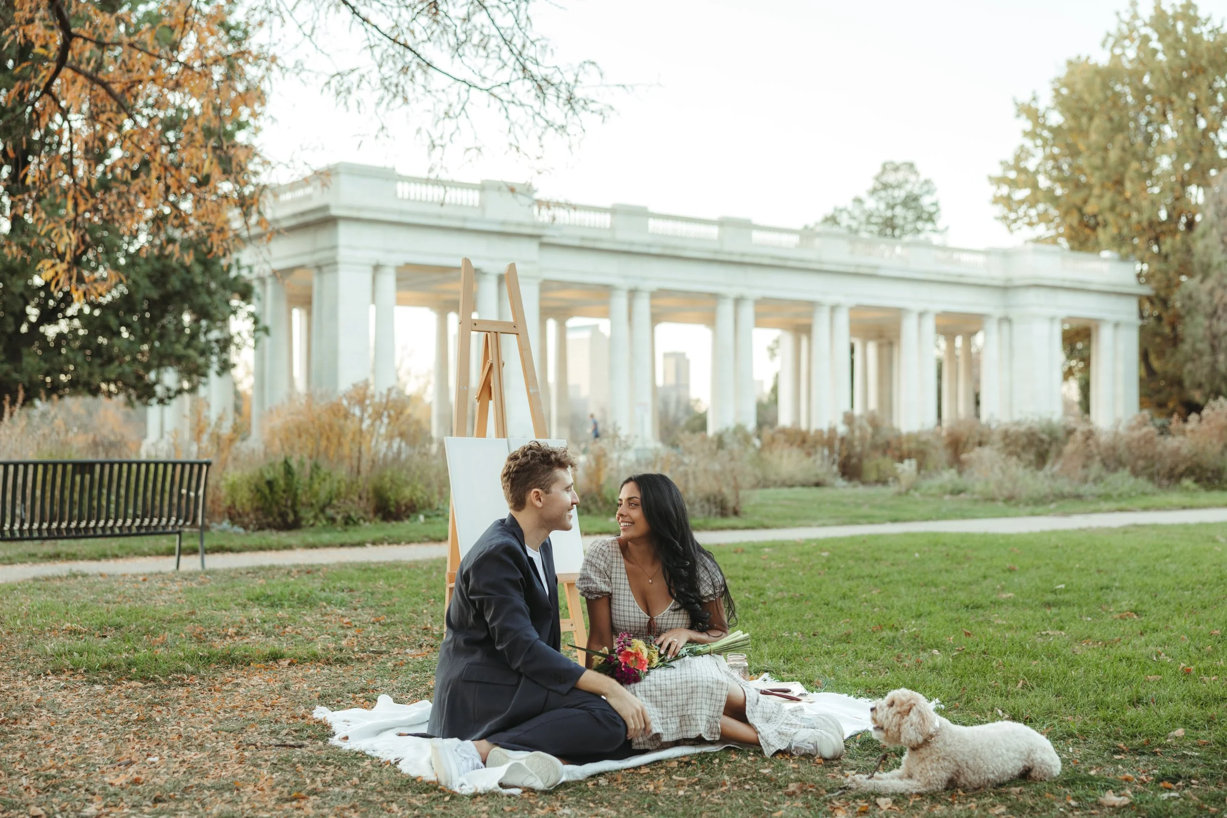 Photos taken right after Daniel proposed!