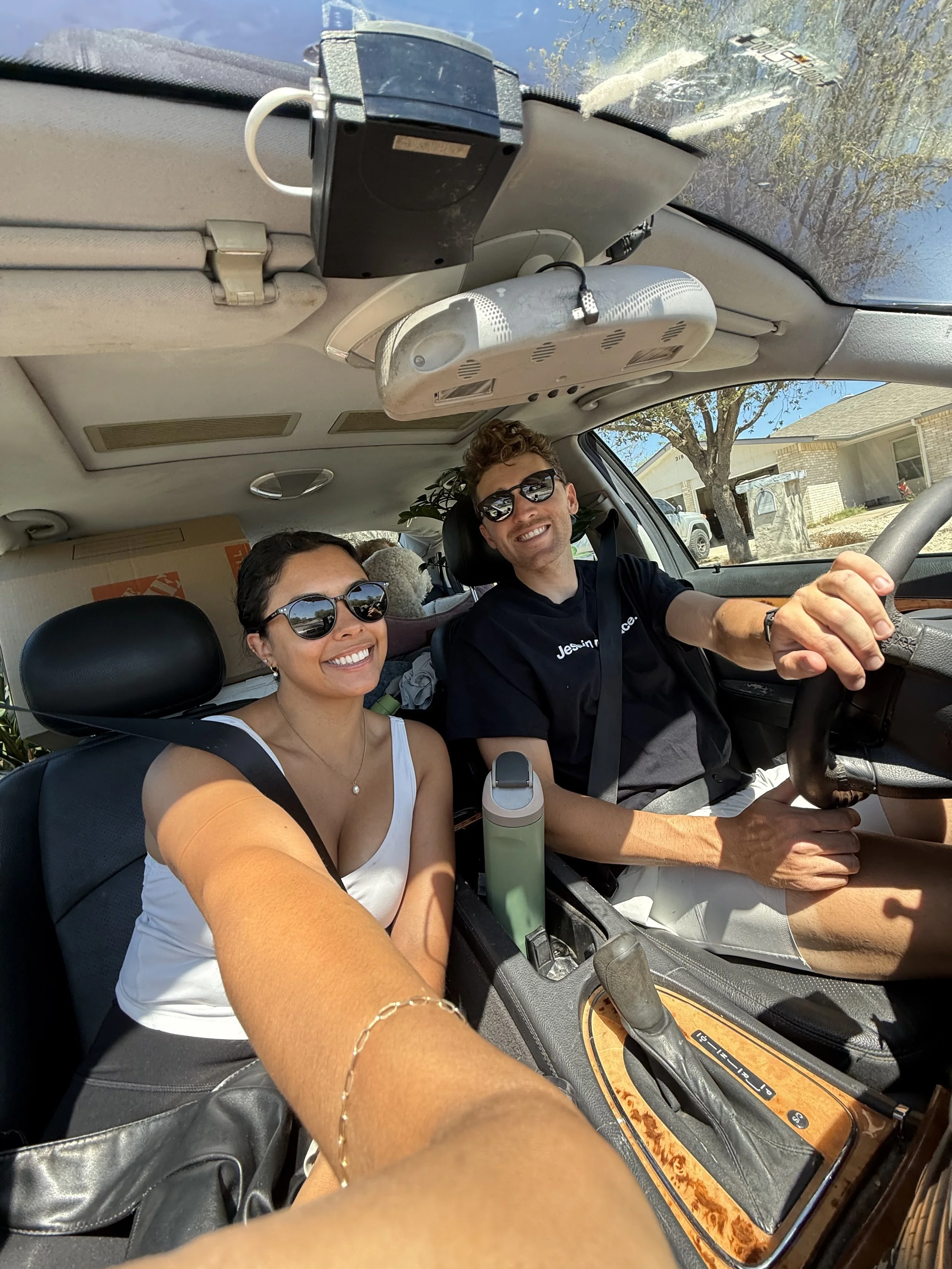 Moving Daniel from Del Rio, TX to Altus, OK in his trust old car, Helga