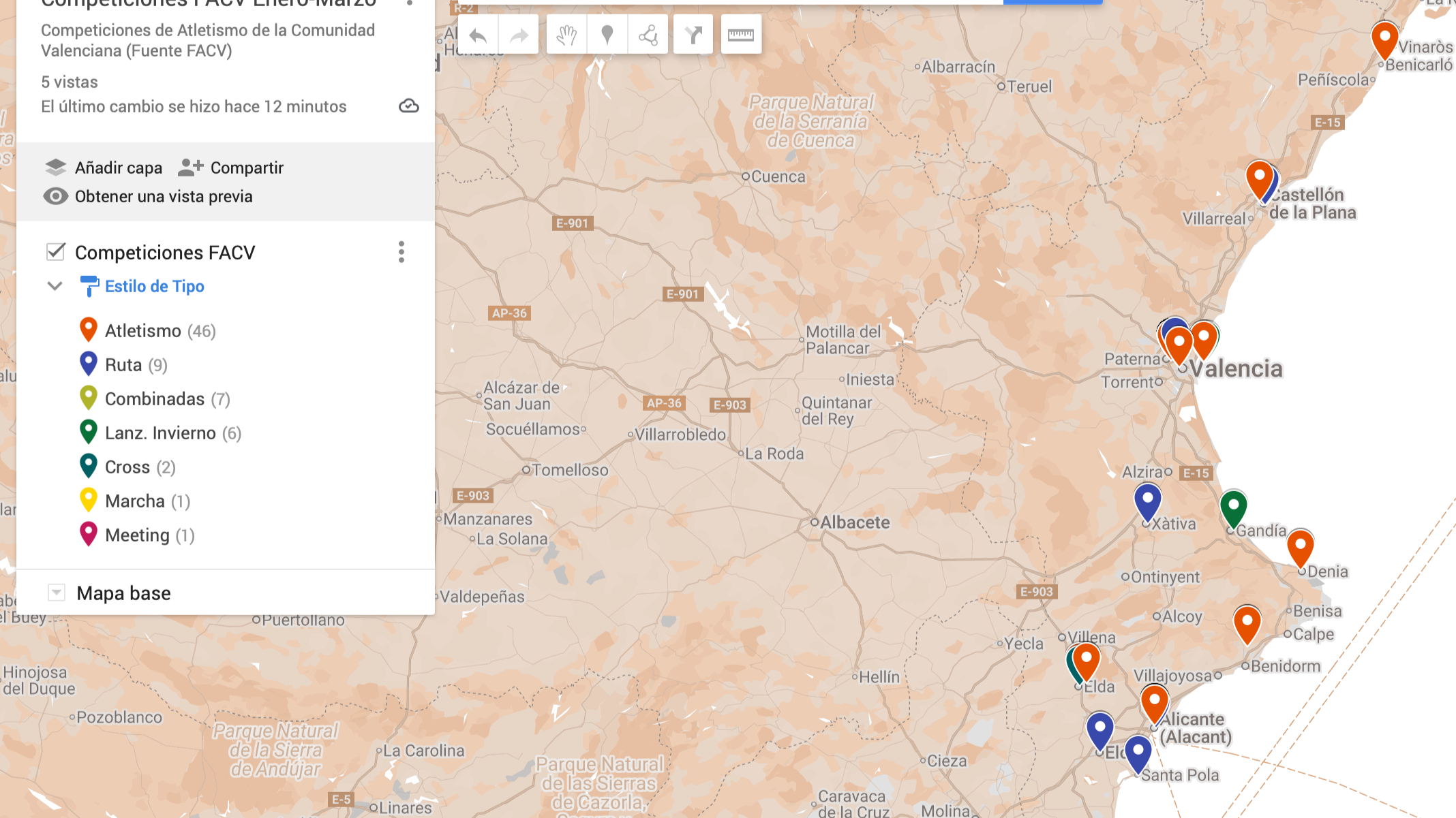 FACV - MAPA COMPETICIONES ENERO-MARZO 2026