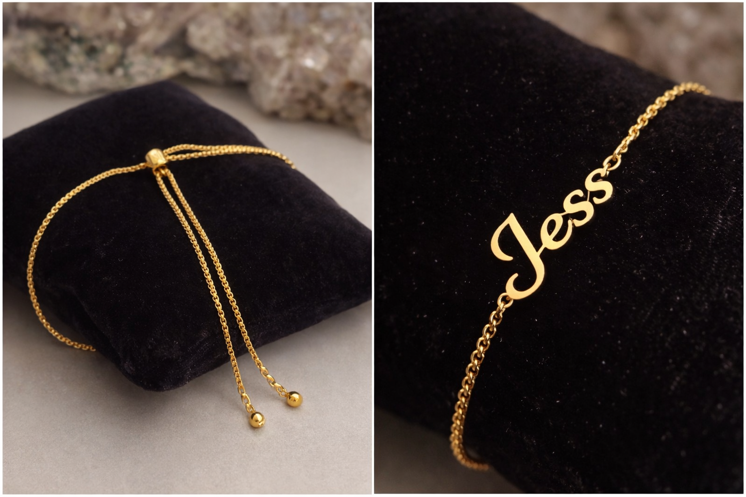 Custom Nameplate Bracelet – 18K PVD Pull Chain