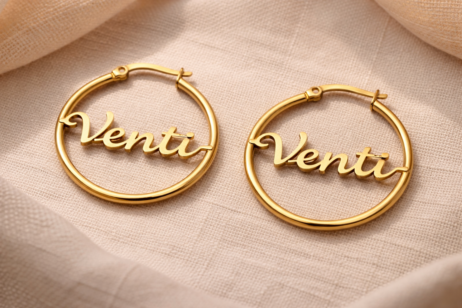 Custom Name Hoop Earrings