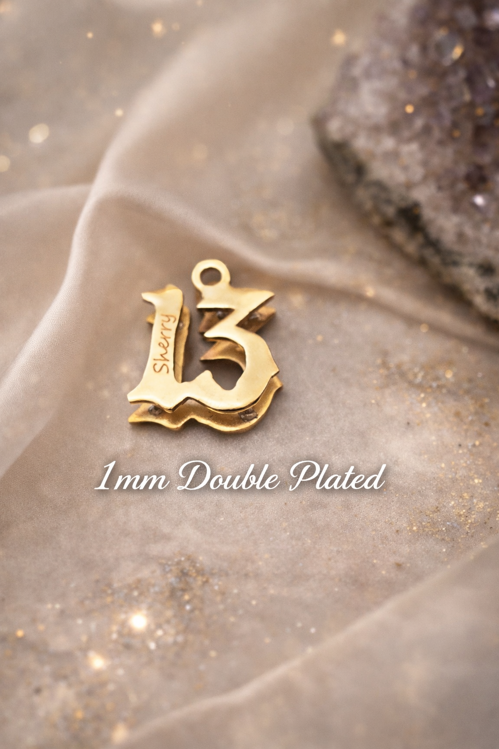 Custom Engraved Nameplate Necklace – 1mm Double Plate (Layered Design)