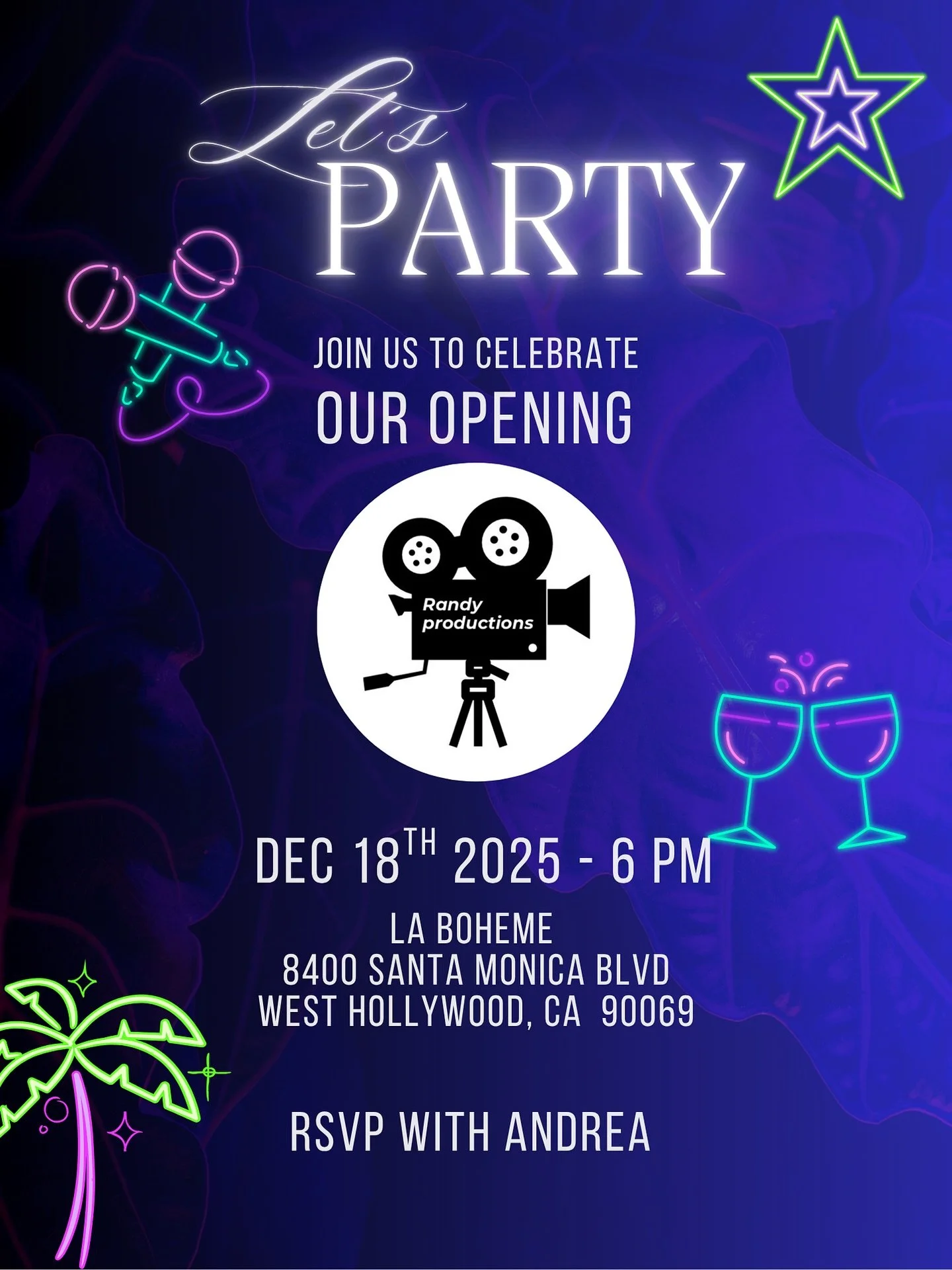We are celebrating the beginning of this special project and we want to share it with you. A cozy night to connect, network with fellow actors and friends, and enjoy the holiday spirit at La Boh&egrave;me on December 18. If you want to join us, RSVP 