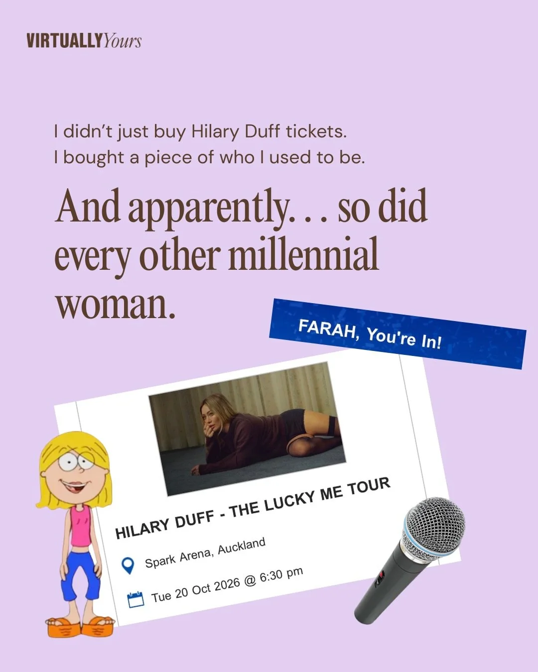 I bought Hilary Duff tickets without thinking twice.

And as a marketing strategist, that&rsquo;s what made it interesting.

Because I&rsquo;m not someone who buys impulsively.

I analyse.

I compare.

I think long-term.

But this?

Instant yes.

Wit