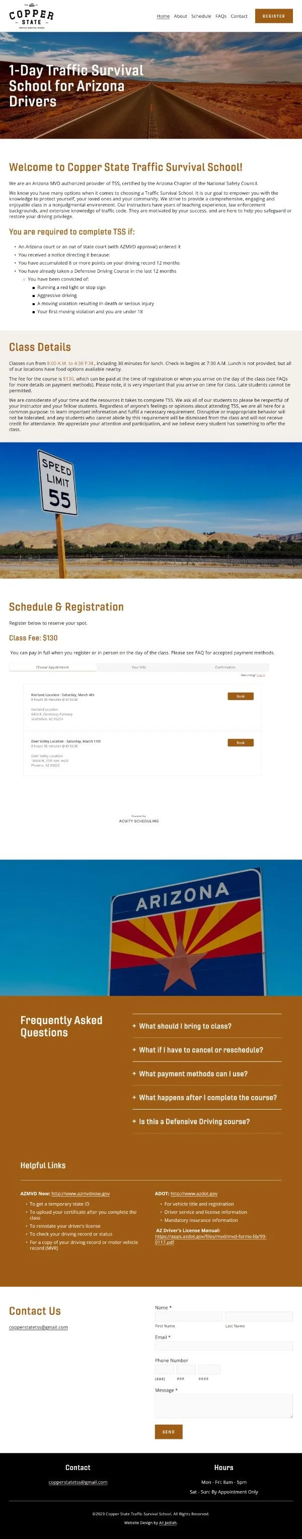Copper State Traffic Survival School