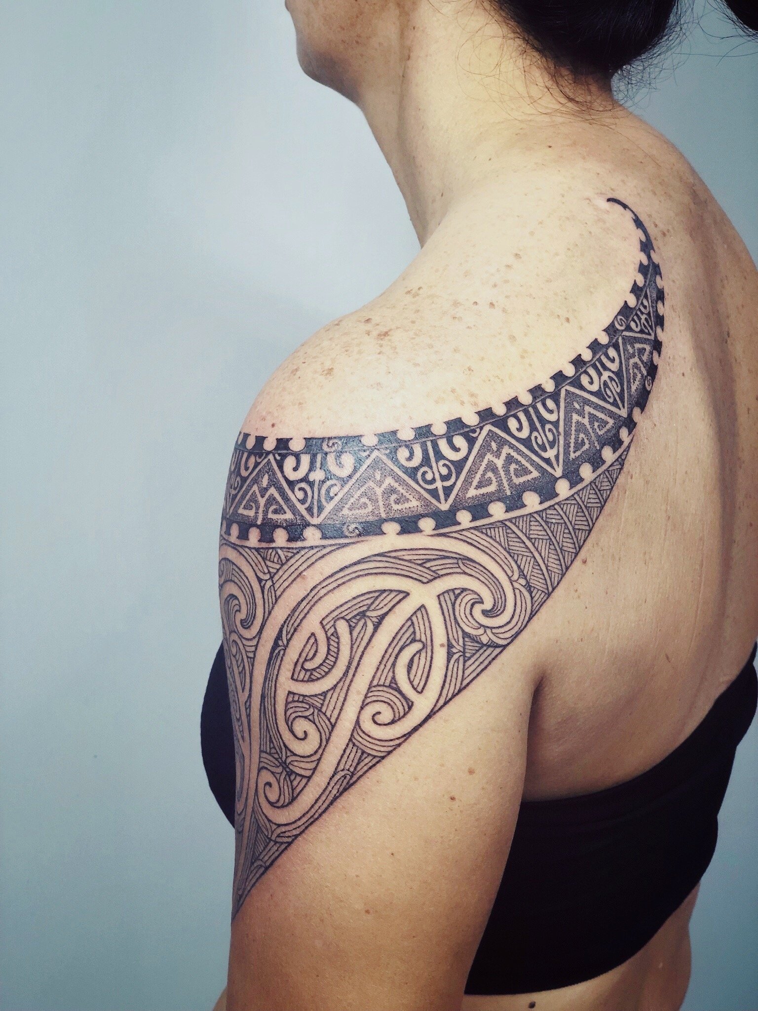 Shoulder Wahine Ta Moko by Turumakina