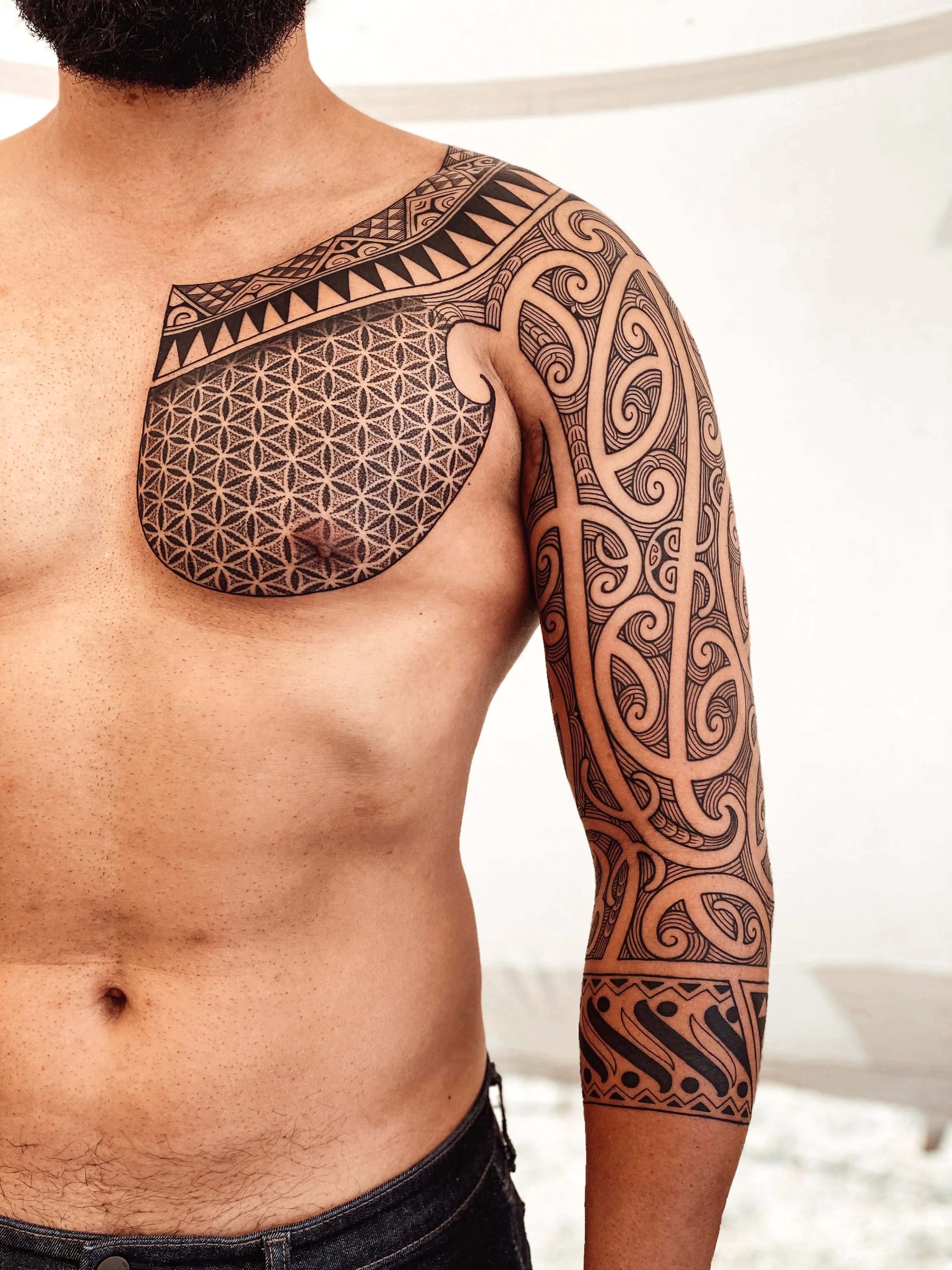 Full Sleeve by Ta Moko artist Turumakina