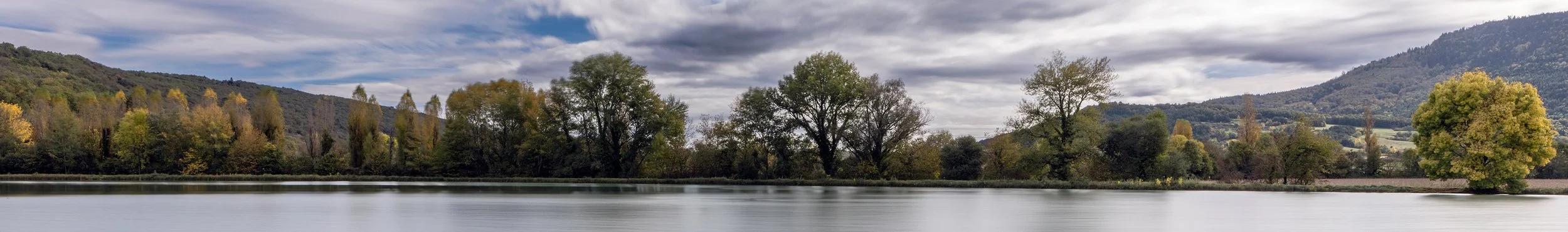 Tirage photographique panoramique de Massimiliano Glori, paysage calme aux lignes épurées