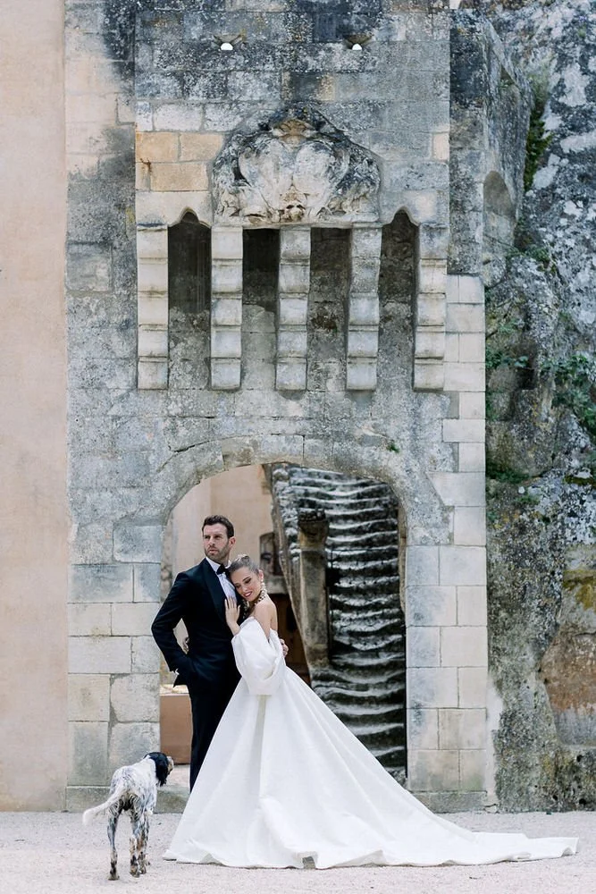 couple devant le chateau de Mille
