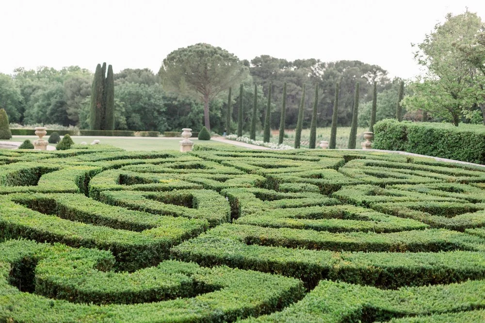 french gardens at chateau de la Gaude