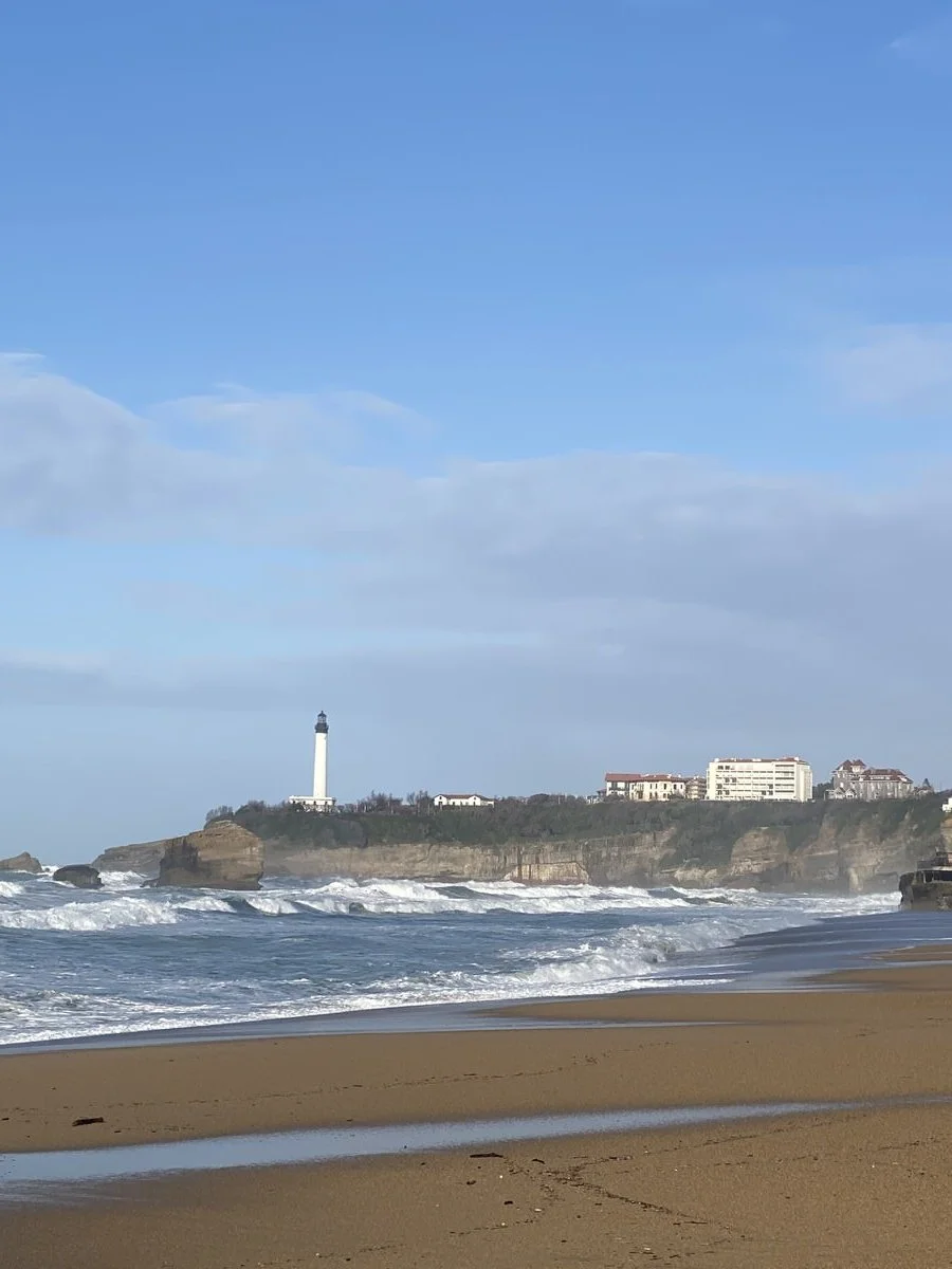 Biarritz beach and lighthouse on the French Basque Coast