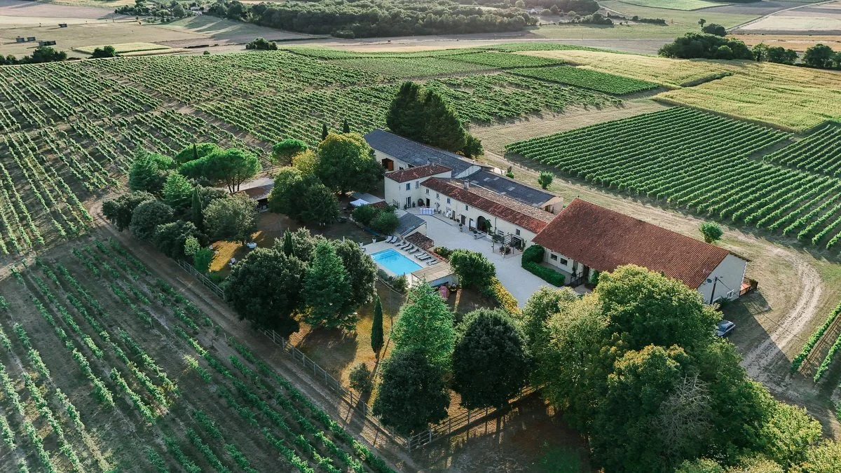 paradis des vignes drone view