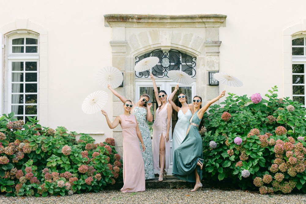 Luxury wedding venue in South West France at golden hour