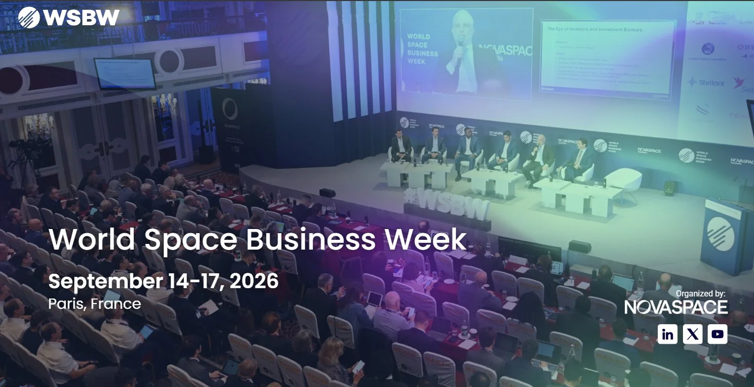World Space Business Week event in Paris, France, September 14-17, 2026.