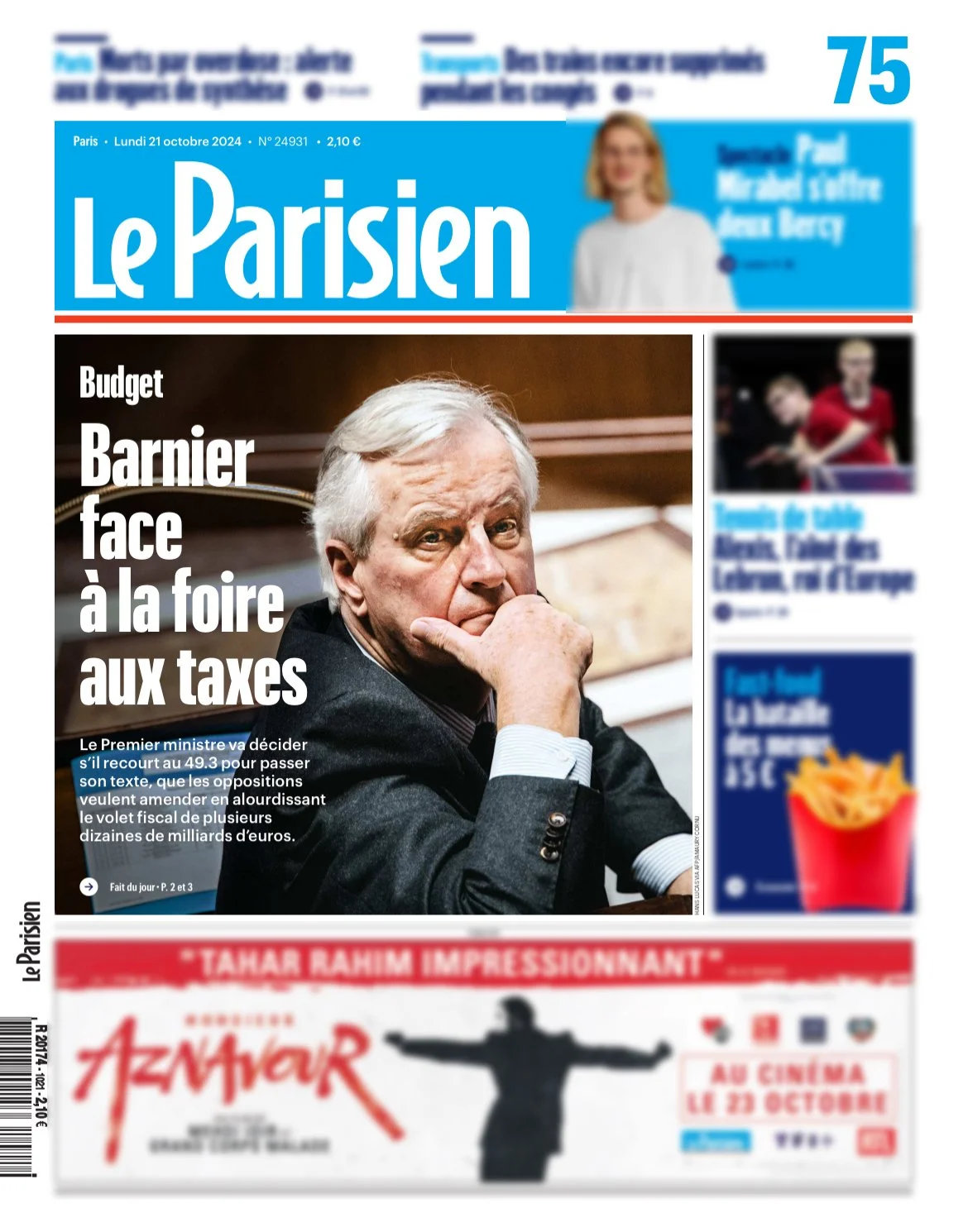 Le Parisien - 21/10/2024