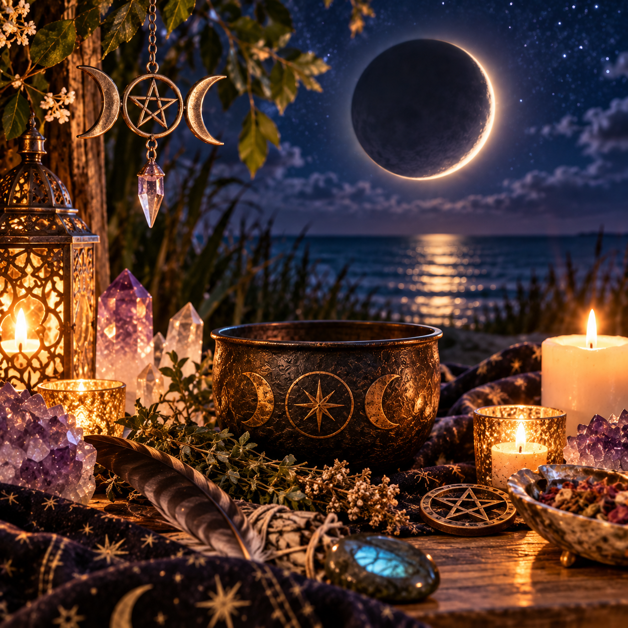 Under the Spell of the New Moon (New Moon Ceremony for Manifestation)