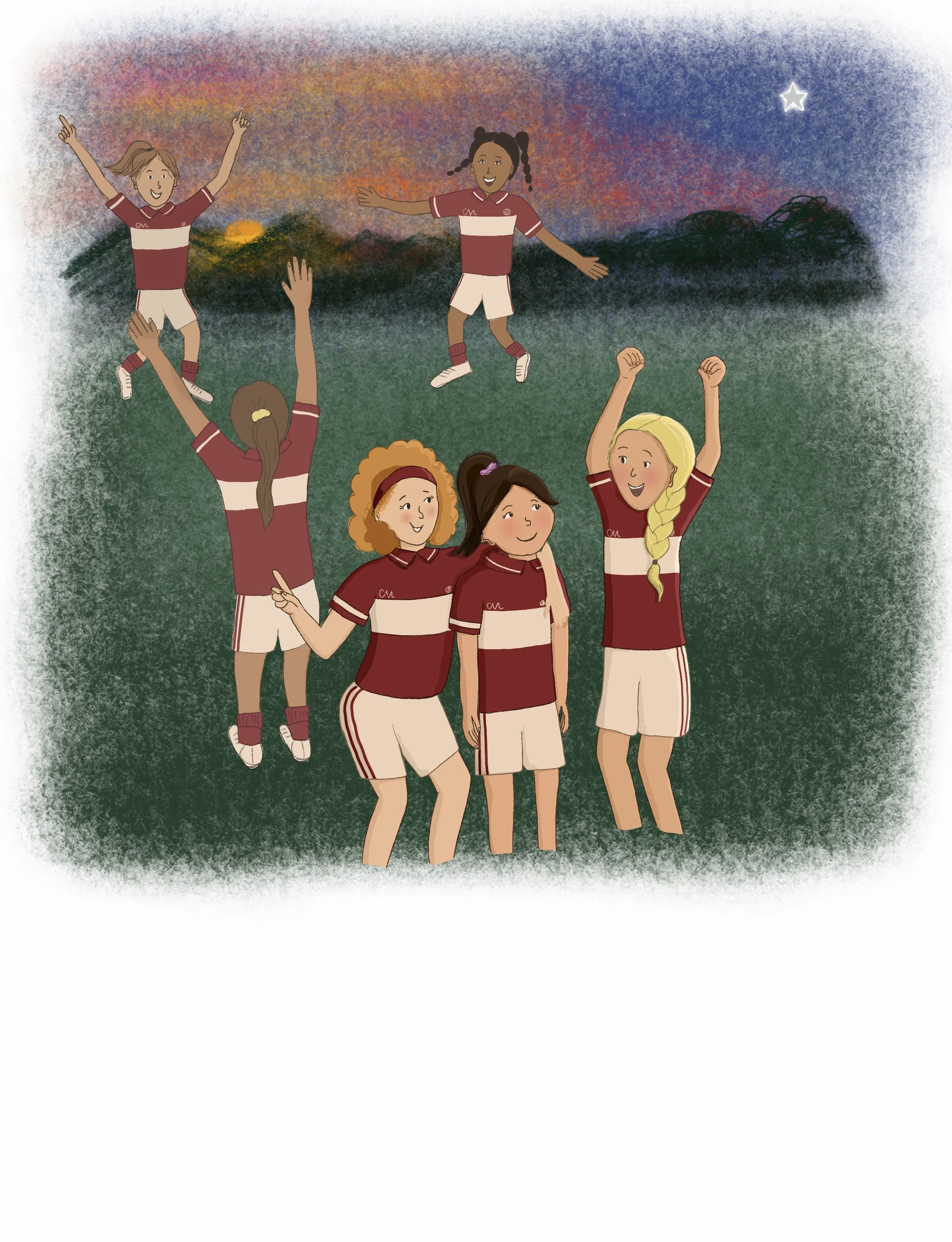 Illustration GAA team celebration