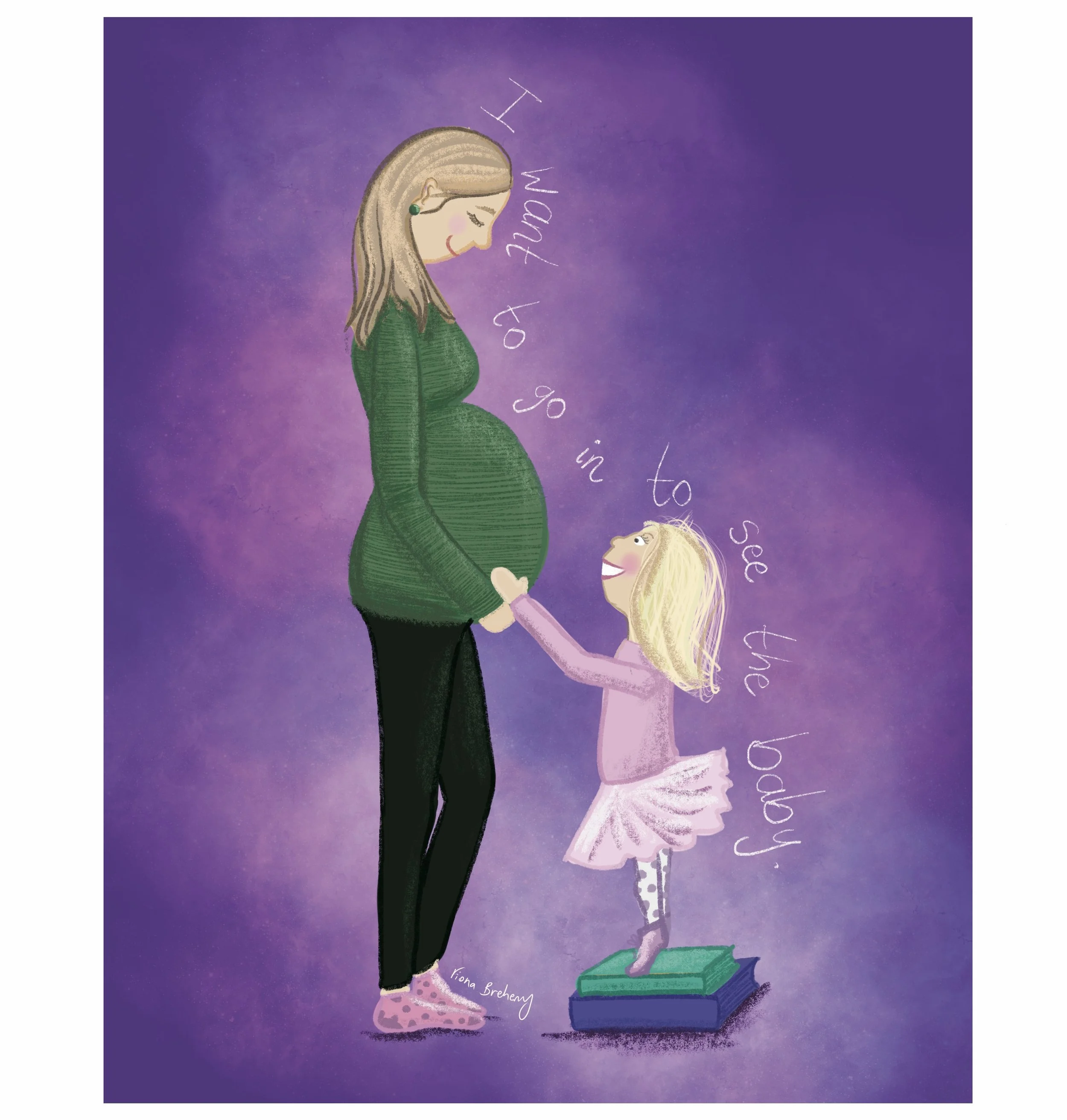 Illustration pregnancy child's wonder
