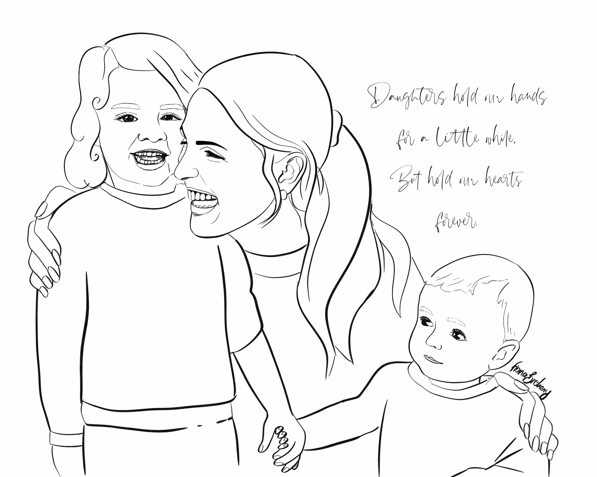 Line Drawing - 8x10 inch