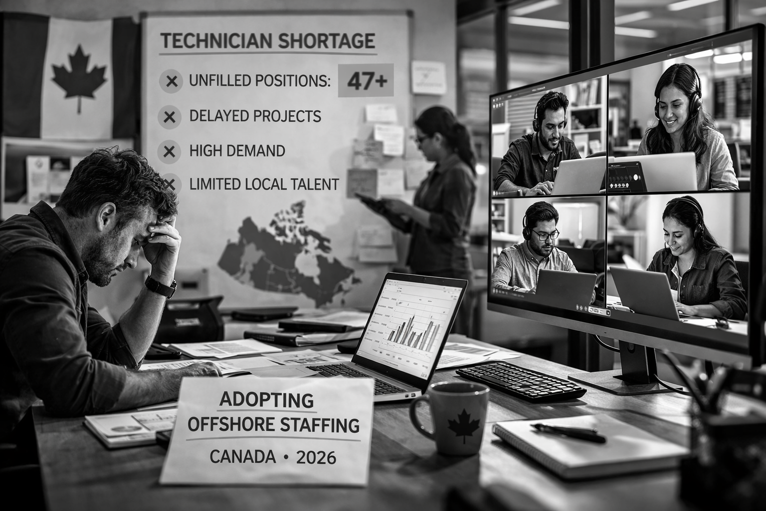 How Canadian MSPs Are Solving the Technician Shortage with Offshore Helpdesk Support (2026)