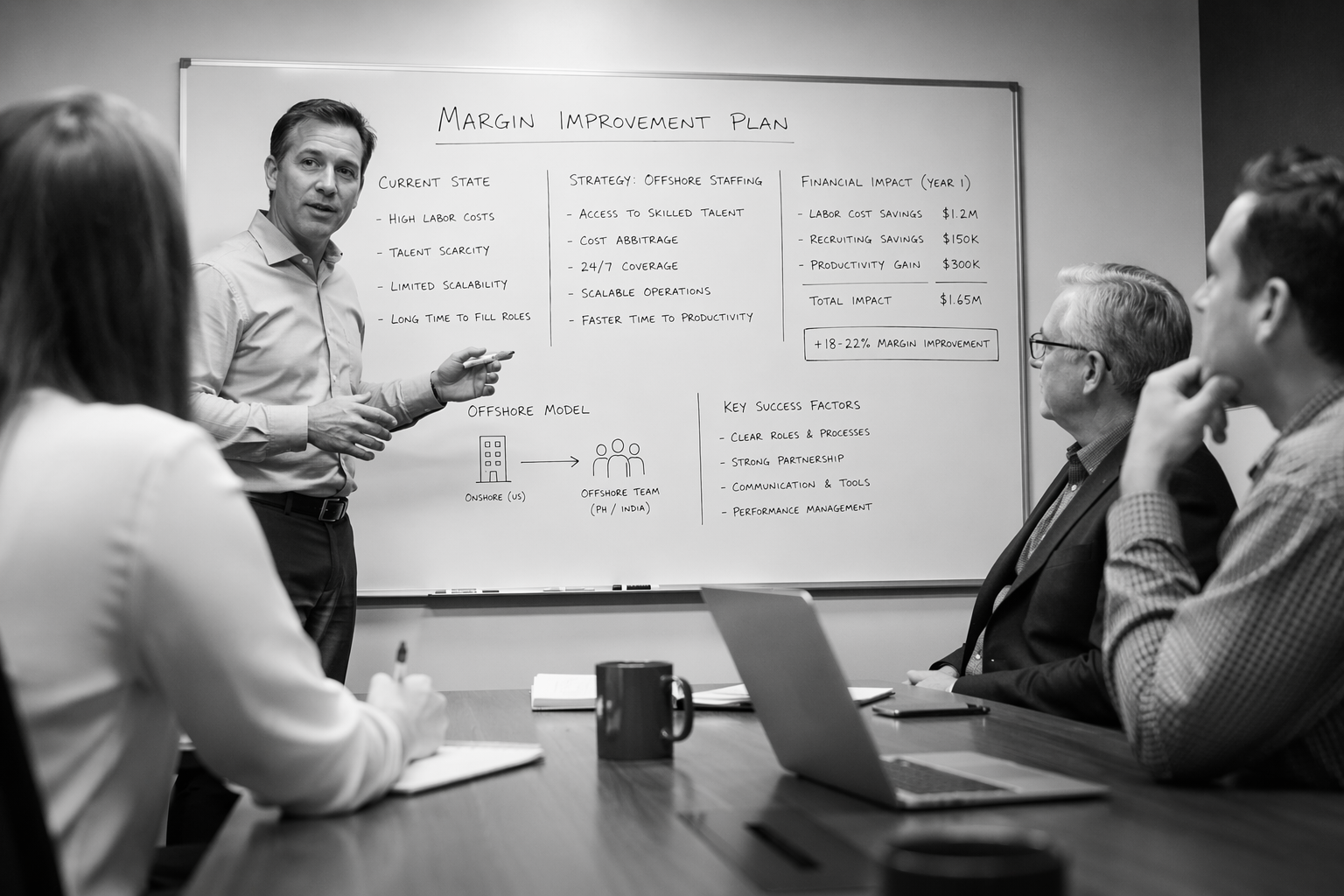 How to Present Offshore Staffing to Your Board, Investors, or Partners