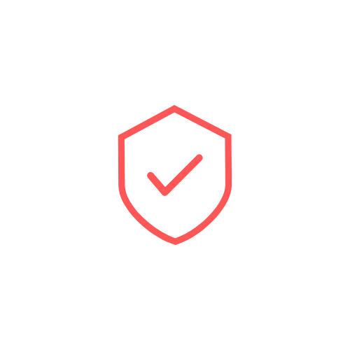 Icon of a shield with a check mark inside, symbolizing security or protection.