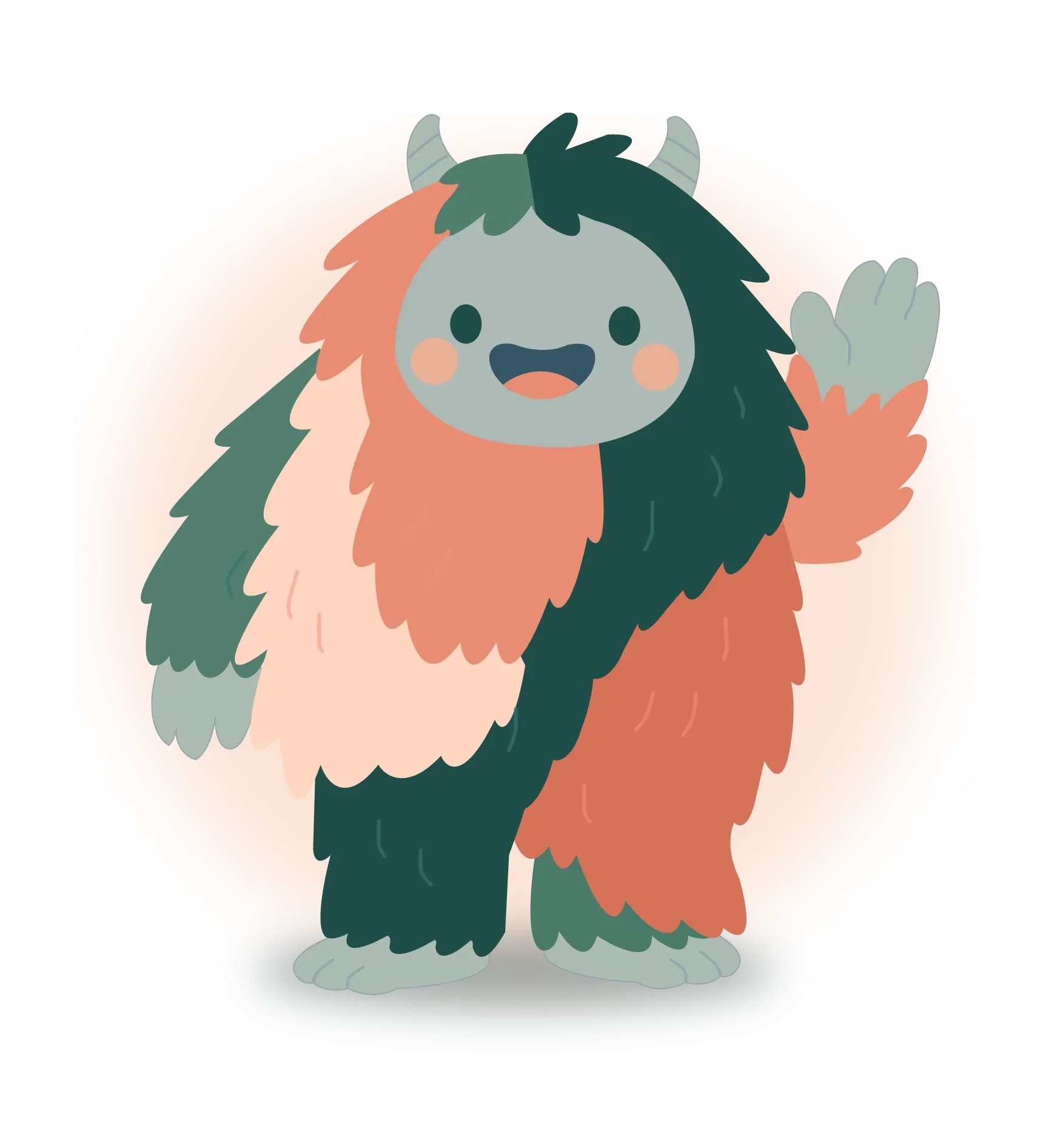 a jetty waving and looking happy