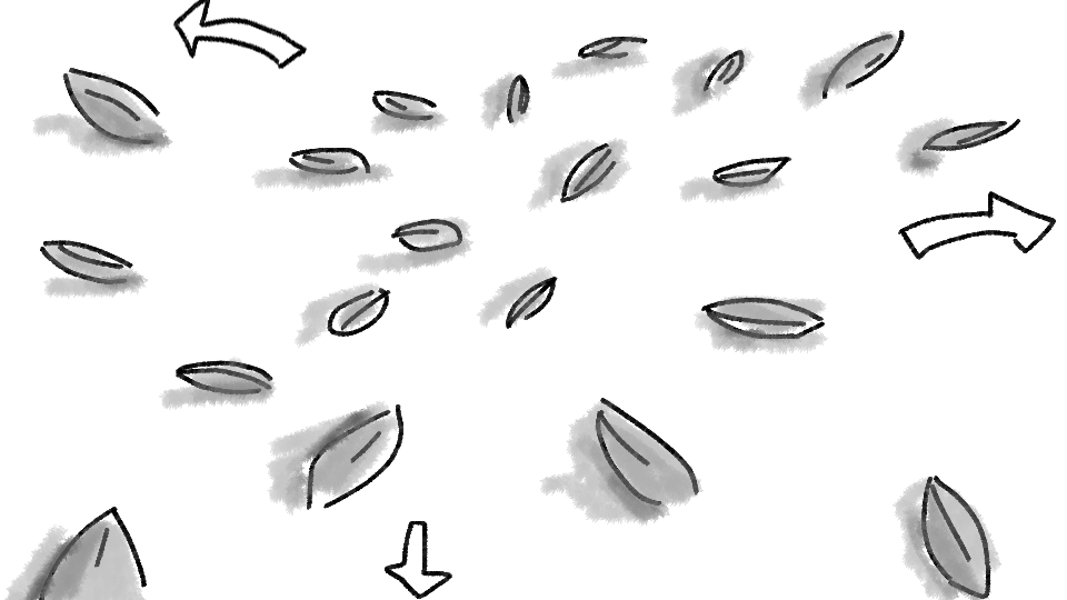 Diagram showing the process of turning directional motion into rotational motion with a pulley and belt system, including arrows indicating movement direction.