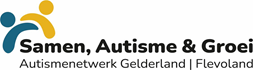 Logo Samen, Autisme & Groei, Autismenetwerk Gelderland en Flevoland