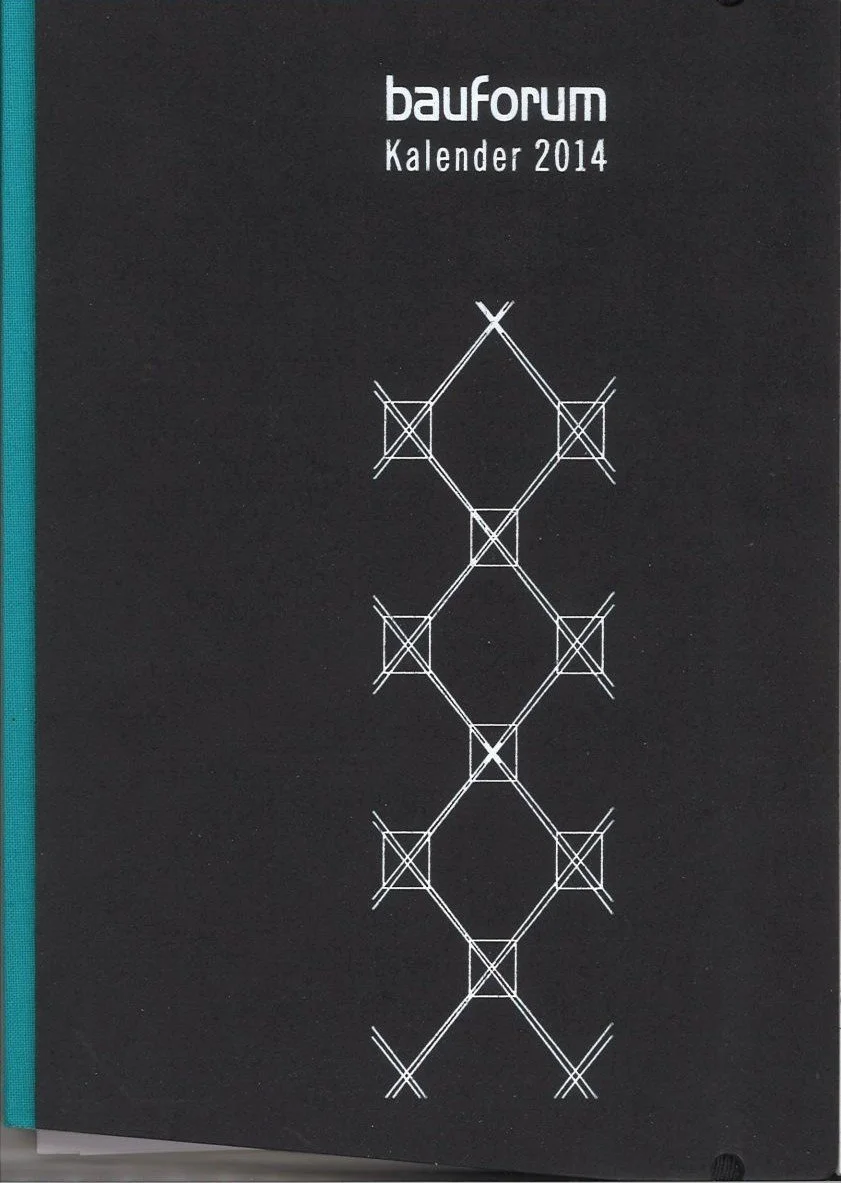 Schwarzes Cover eines Kalenders für das Jahr 2014