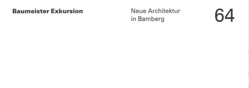 Weißer Ausschnitt des Titelblatts der Baumeister Exkursion.