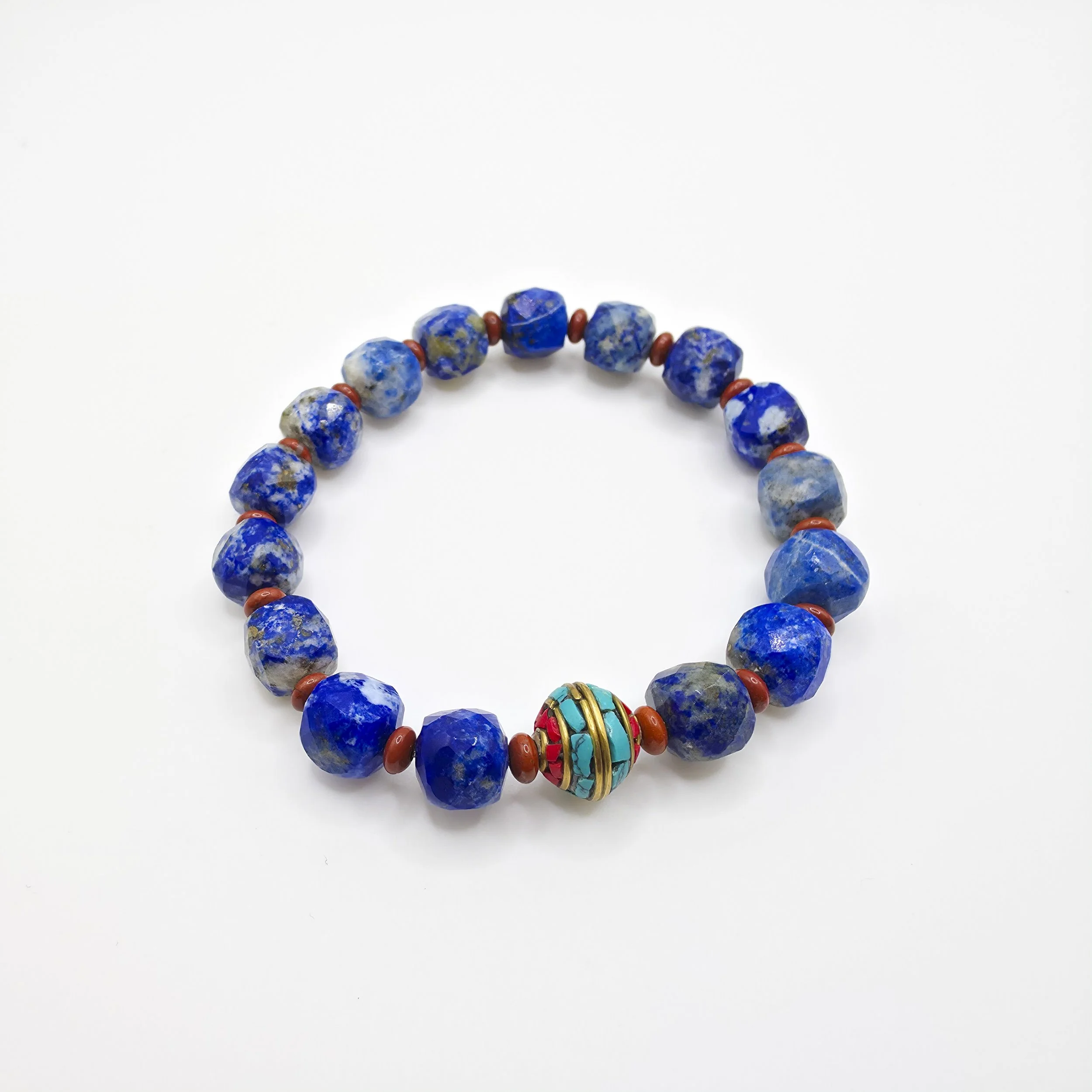 LAPIS LAZULI AND JASPER BRACELET