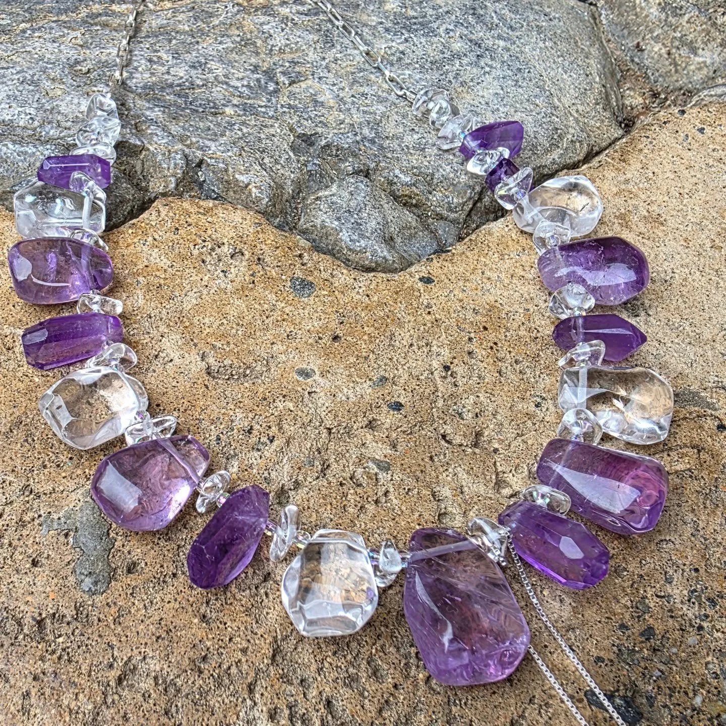 Amethyst and quartz crystal...a spiritual and high vibe combination that matches the energy of Saint Germaine and the Violet Flame 

#VioletFlame #SaintGermain #AmethystEnergy #SpiritualAlchemy #Transmutation I AMPresence