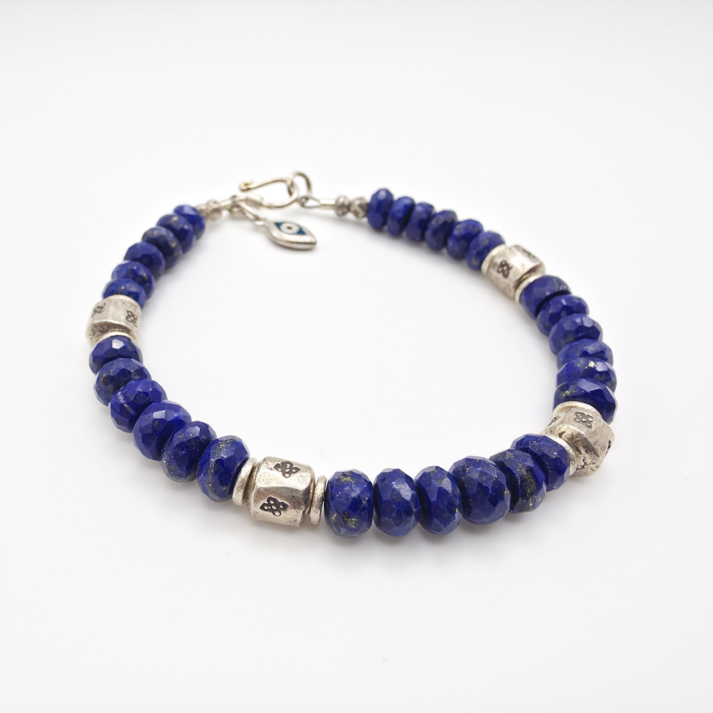 LAPIS LAZULI AND SILVER BRACELET