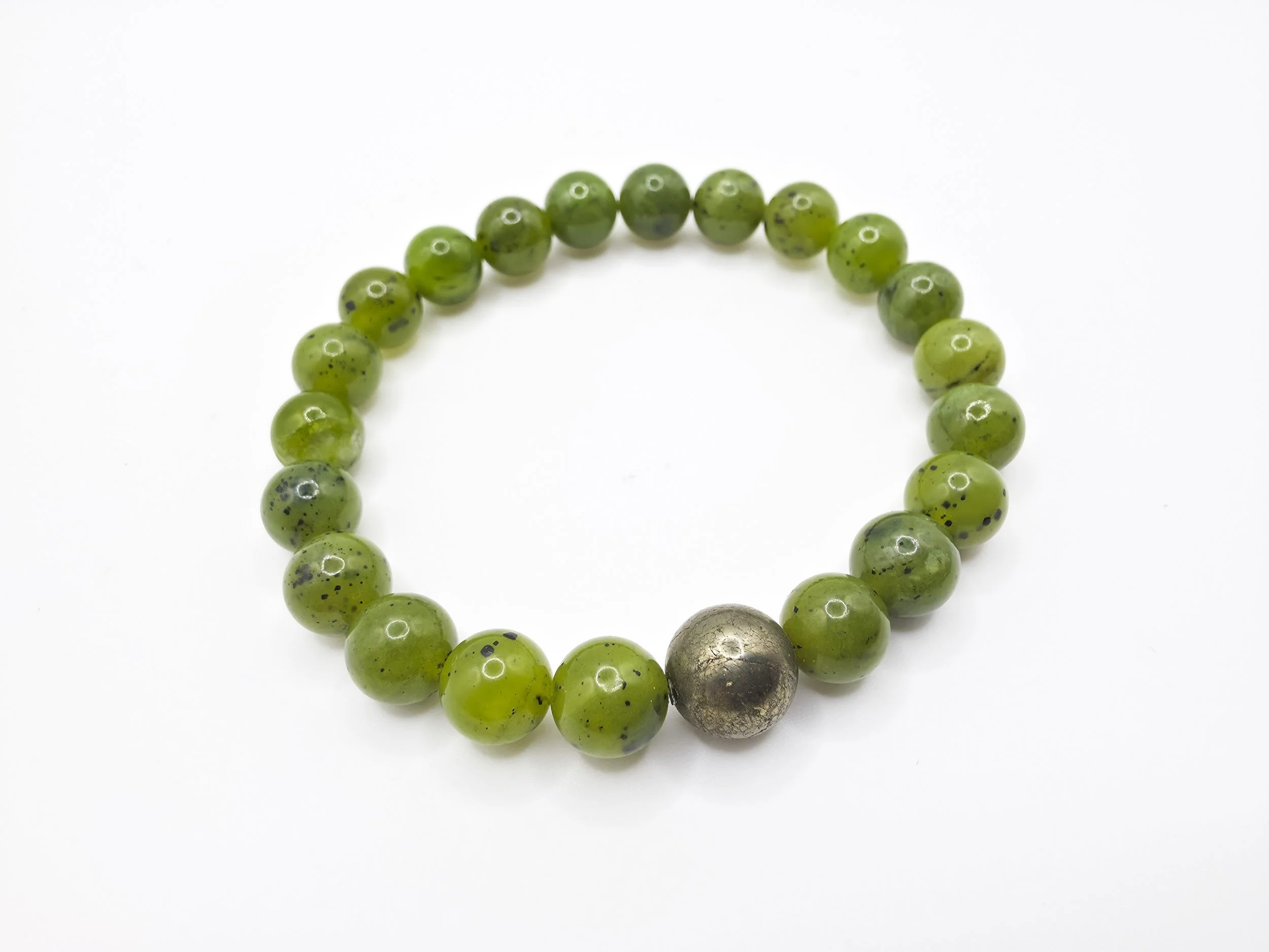 JADE AND PYRITE BRACELET