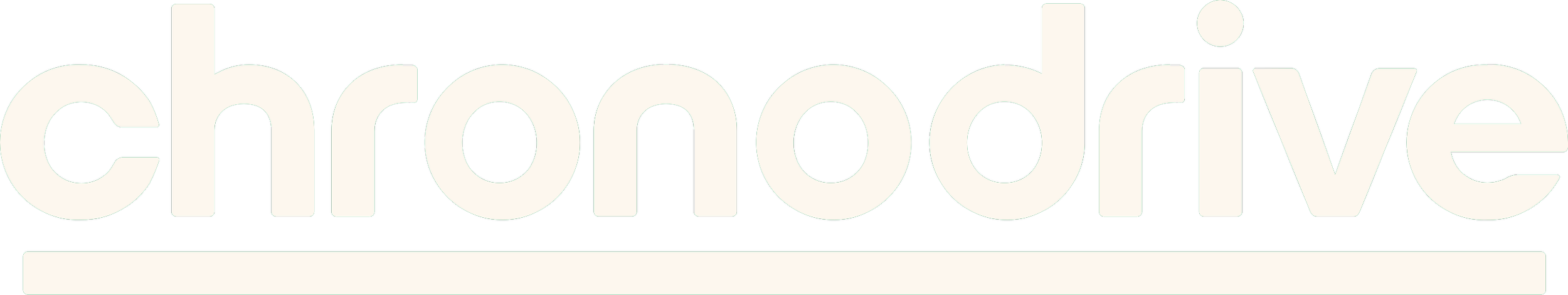 Le logo de l'entreprise Chronodrive de couleur beige.