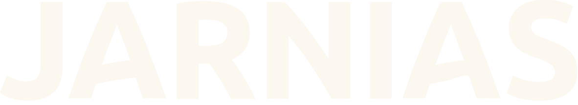 Le logo de l'entreprise Jarnias de couleur beige.