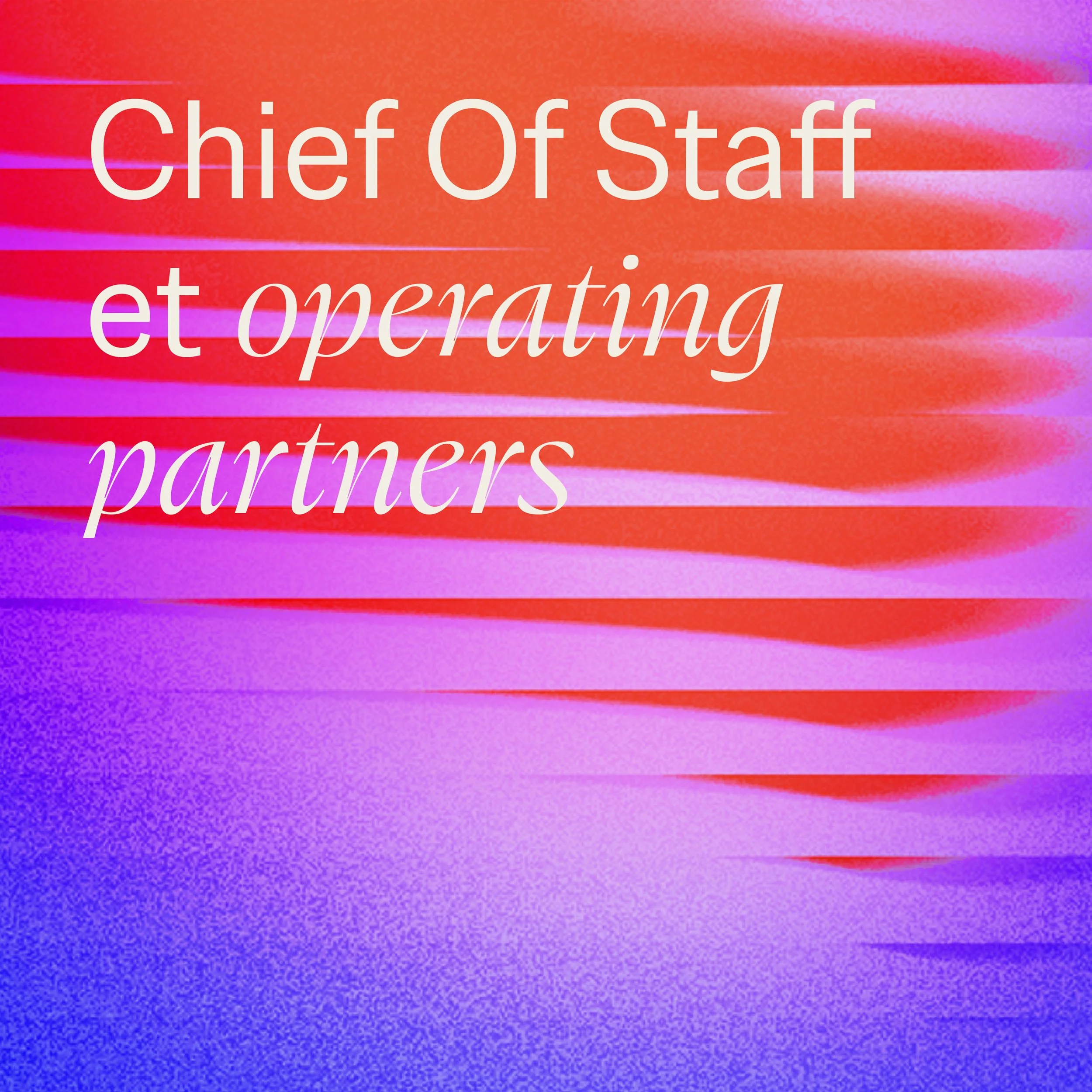 CoS and Operating Partners 