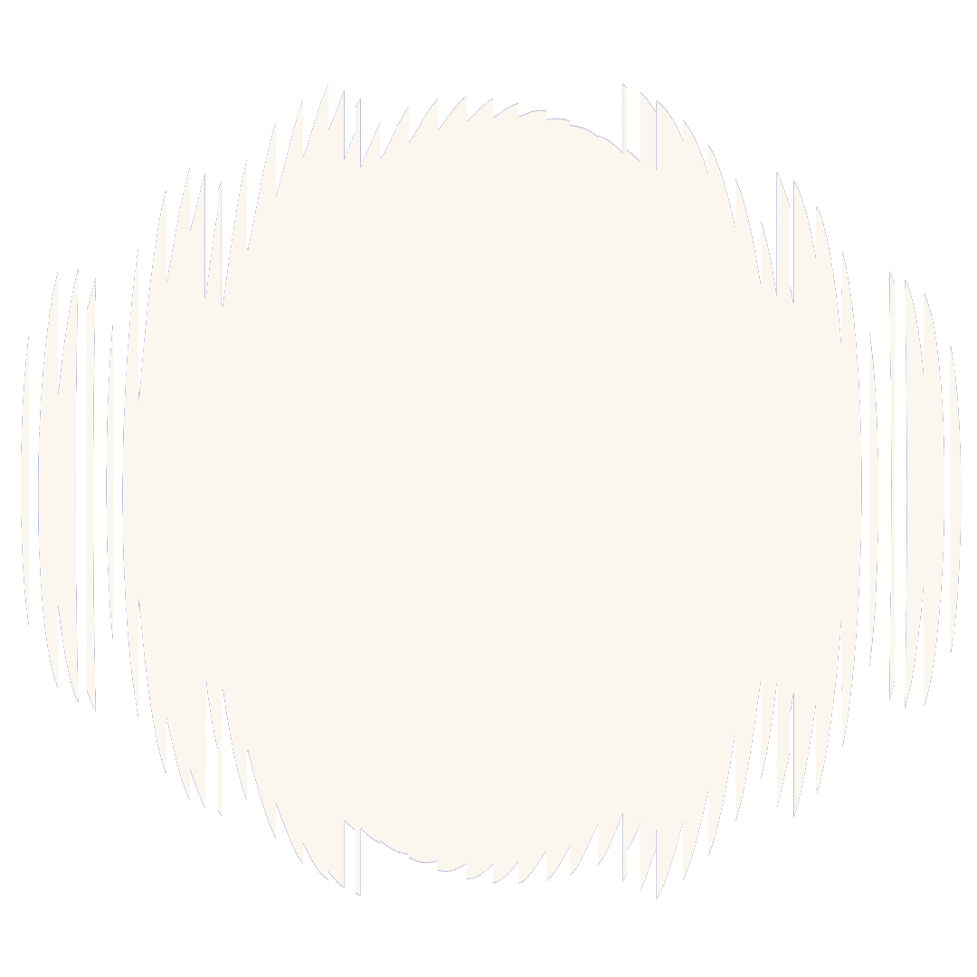 Une forme abstraite circulaire et pixelisée de couleur beige.