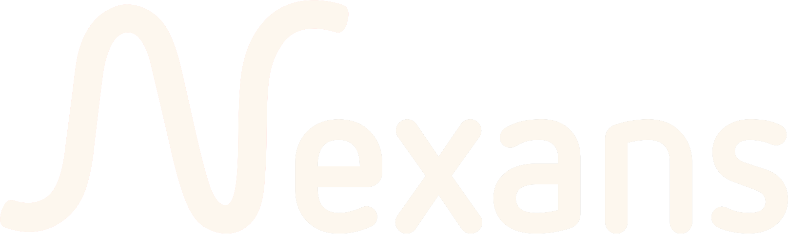 Le logo de l'entreprise Nexans de couleur beige.