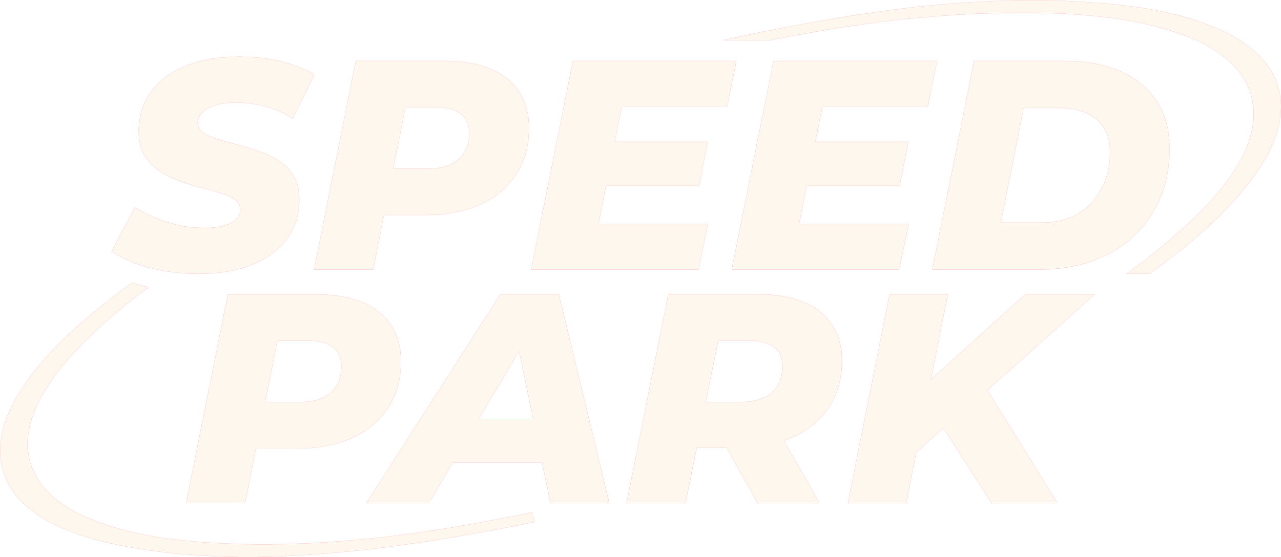 Le logo de l'entreprise Speed Park de couleur beige.