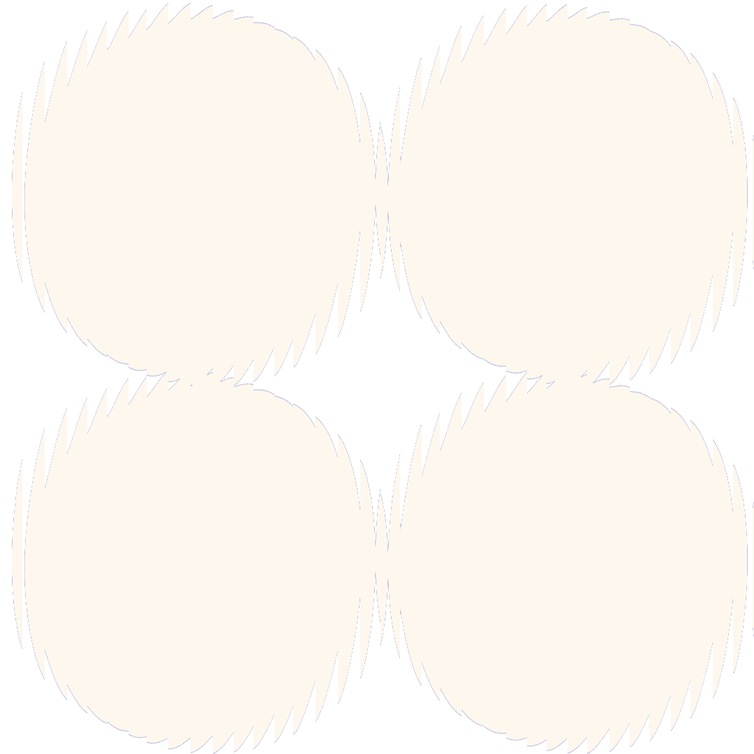 A geometric pattern composed of four circles and pixelated beige.